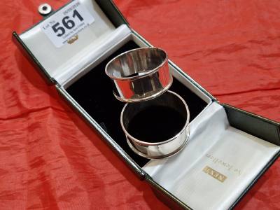 PAIR OF SILVER NAPKIN RINGS (25.4 GRAMS)