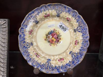 ROYAL WORCESTER HAND PAINTED  PLATE