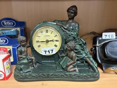 JULIANA QUARTZ BRONZE EFFECT MANTLE CLOCK