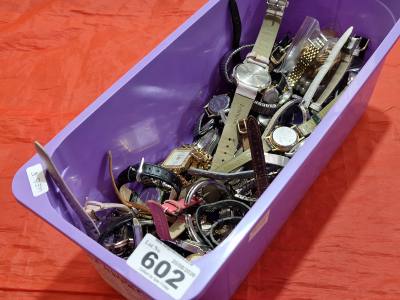 BOX OF WATCHES