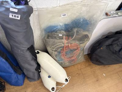 2 X BOAT FENDERS + BOAT COVER
