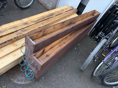 LOT OF WOODEN PLANTER BOXES