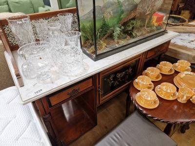 EDWARDIAN MARBLE TOP WASHSTAND