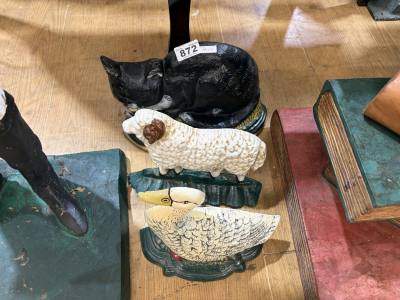 3 X CAST DOOR STOPS
