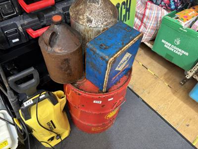 LOT OF VINTAGE OIL CANS