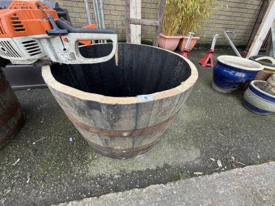 HALF BARREL PLANTER