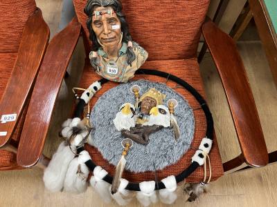 AFRICAN FIGURE + DREAM CATCHER