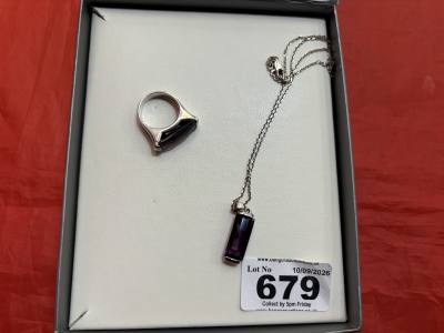 SILVER NECKLACE + RING