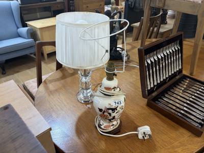 MASONS LAMP + GLASS LAMP