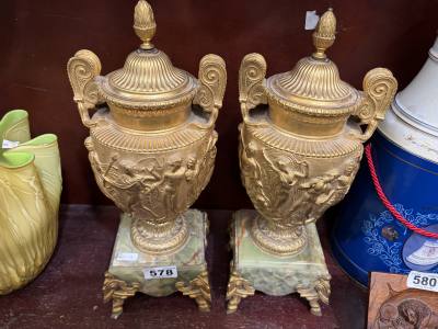 PAIR OF URNS
