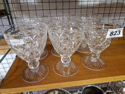 6 X STUART CRYSTAL GOBLETS