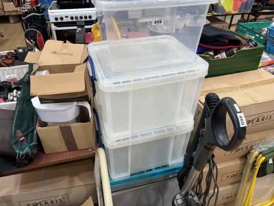 LOT OF STORAGE BOXES