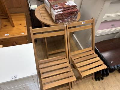 PATIO TABLE + 2 X CHAIRS