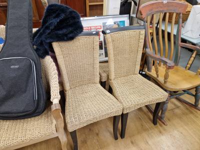 4 X WICKER CHAIRS