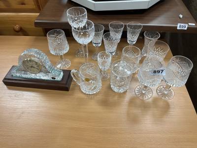 TABLE LOT OF CRYSTAL
