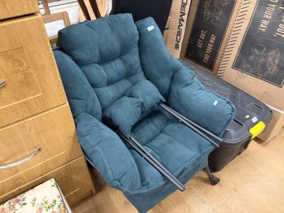 CUSHIONED CHAIR + STOOL