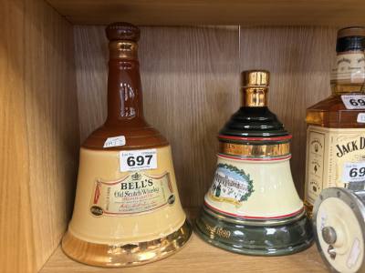 2 X (EMPTY) BELLS WHISKEY BELLS