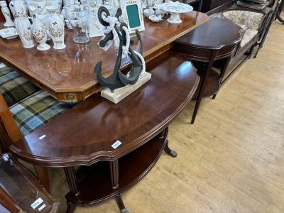 2 MAHOGANY HALL TABLES