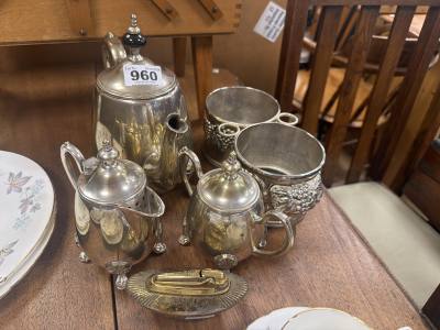 RONSON TABLE LIGHTER + SILVER PLATE