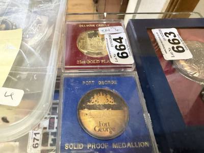 MEDALLION + "22 CT" GOLD PLATED COIN