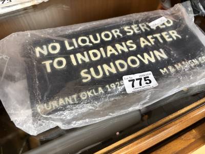 SUNDOWN SIGN