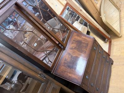 MAHOGANY BUREAU BOOKCASE