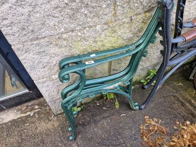 PAIR OF CAST SEAT ENDS