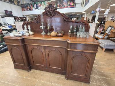VICTORIAN BREAKFRONT GALLERY BACK SIDEBOARD