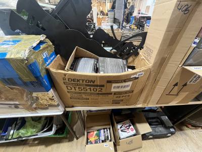 BOX OF END OF LINE + CAR FRESHENERS + BIRD SCARERS 