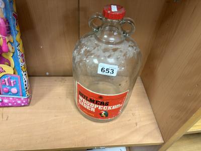 WOODPECKER CIDER ADVERTISING BOTTLE