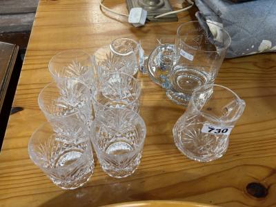 SMALL TABLE LOT OF CRYSTAL