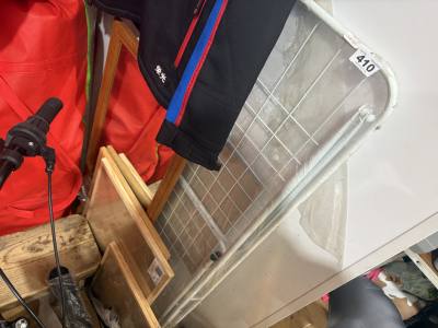 CLOTHES AIRER, PIN BOARDS + MIRROR