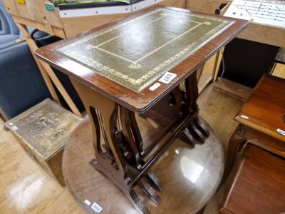 LEATHER TOP TABLE NEST