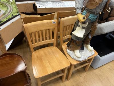 4 X BEECH CHAIRS