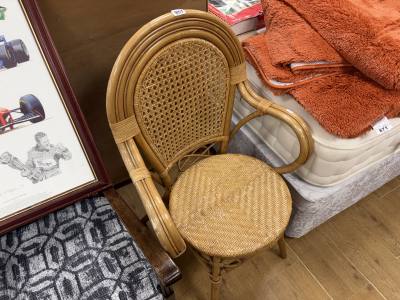 CANE ELBOW CHAIR