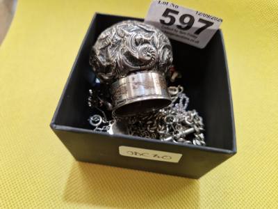 BOX OF SILVER + PLATE JEWELLERY