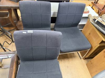 3 X FABRIC DINING CHAIRS