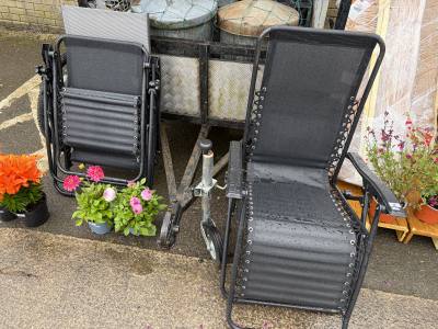 2 X SUN LOUNGERS + 2 X CHAIRS