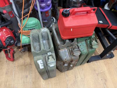 3 X JERRY CANS + OTHER
