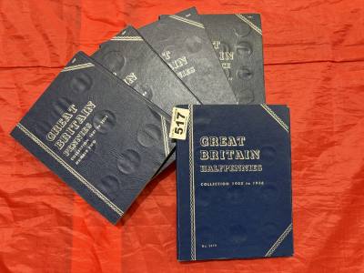 LOT OF GREAT BRITAIN COINS ALBUMS
