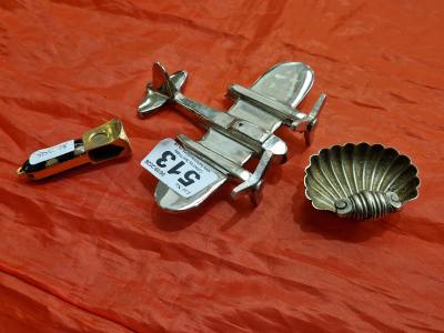 SHELL DISH, CIGAR CUTTER + AIRPLANE