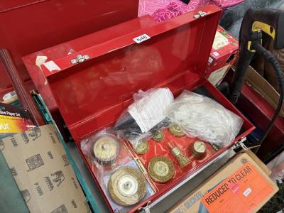 2 X TOOL BOXES + WIRE WHEELS ETC