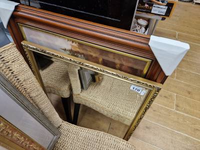 GILT FRAMED MIRROR + PICTURE 