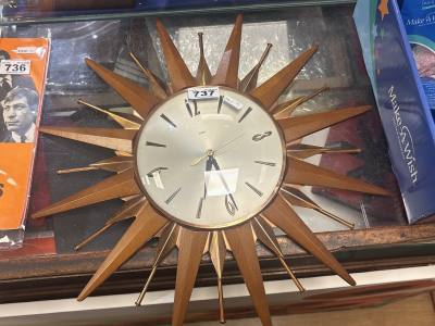 SUNBURST CLOCK ( for repair)