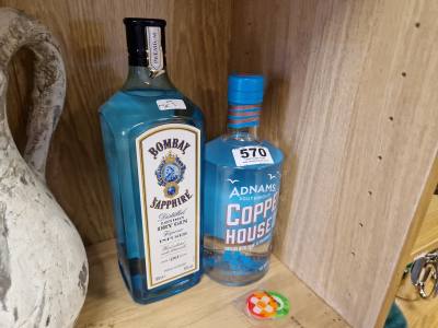 2 BOTTLES OF GIN