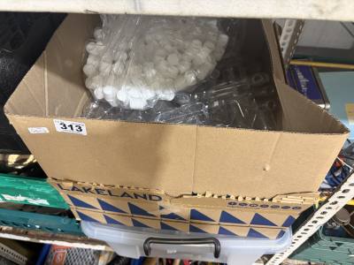 2 X BOXES OF EMPTY PLASTIC BOTTLES + CAPS