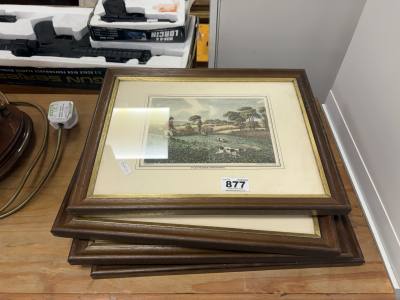 4 X HUNTING PRINTS
