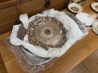 3 X PLATED TRAYS