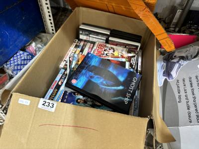 BOX OF DVDS