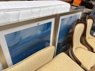 PAIR OF TINTED PRINTS (BOAT SCENES)